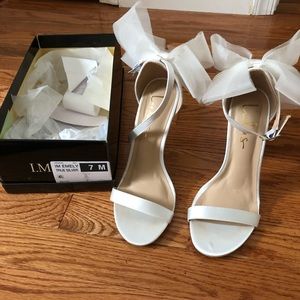 White Lulus Bow shoes